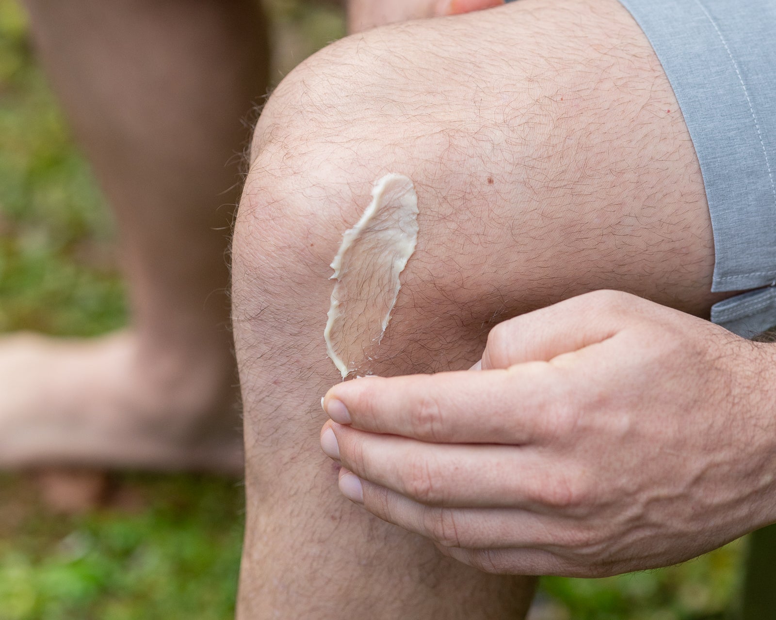 alleviate knee pain with our muscle & joint cream made with DMSO, magnesium hexahydrate, comfrey, arnica, calendula, st john's wort
