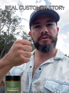 Customer using Natural ArtForm ALLEVIATE for muscle tension release — Instagram reel testimonial 10