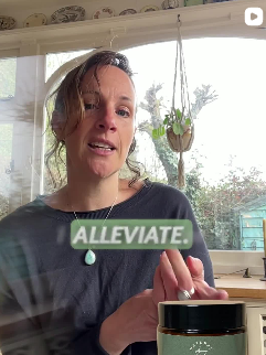Customer using Natural ArtForm ALLEVIATE for bruise and sprain recovery — Instagram reel testimonial 9